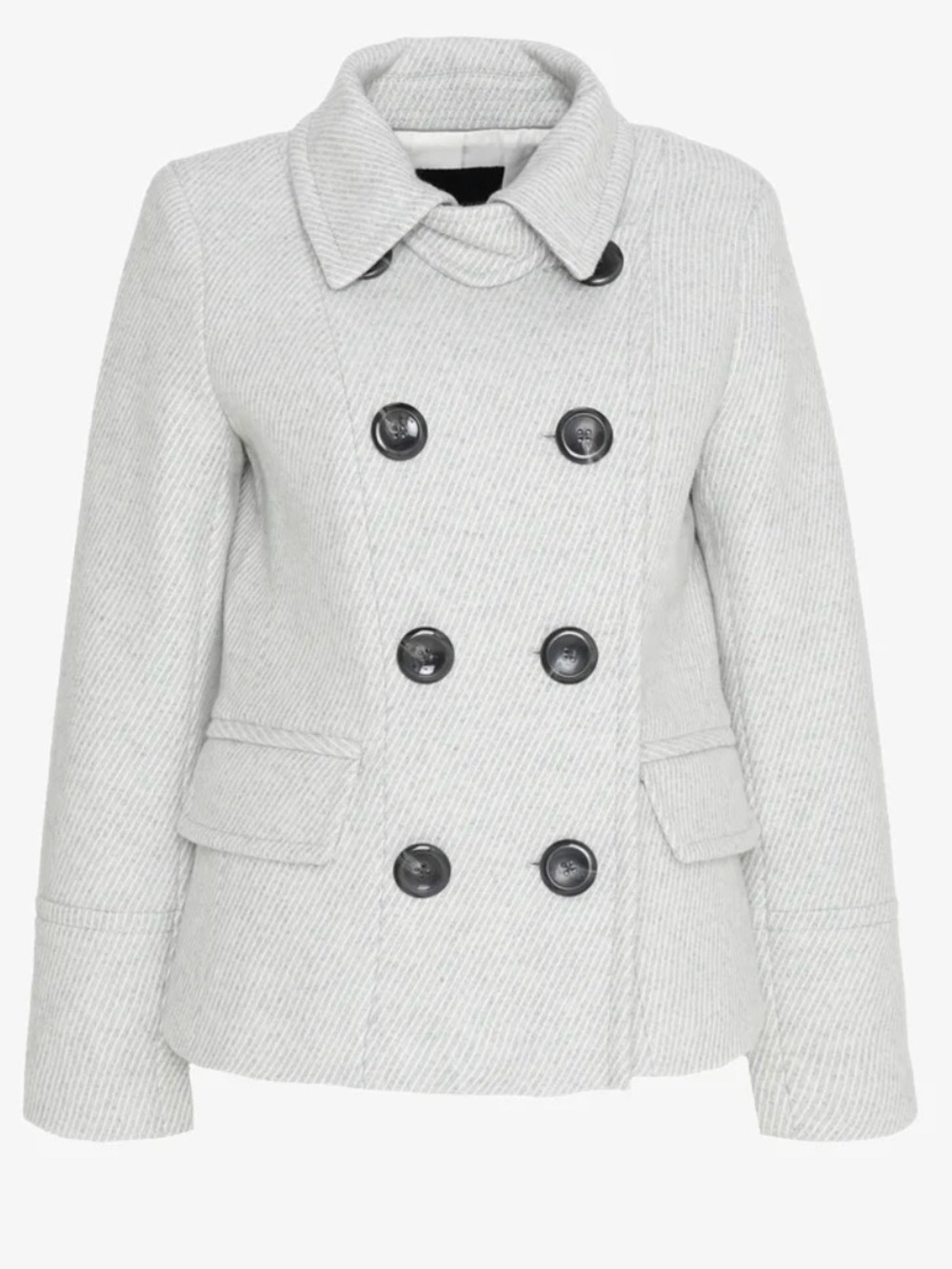Banana Republic Wool Blend Double Breasted Peacoat Gray Size M